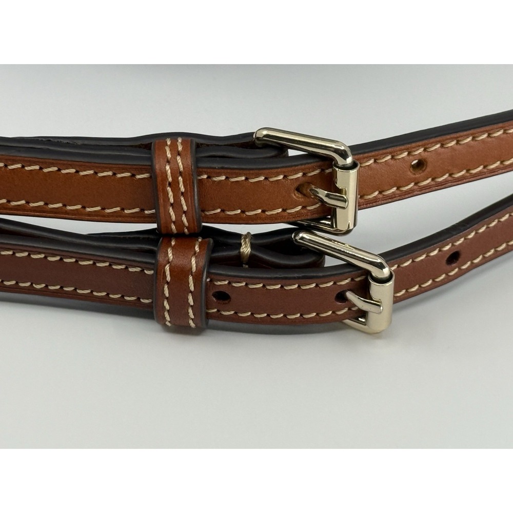Dooney & Bourke Brown Leather Purse Accessory Belts - Lot of 2